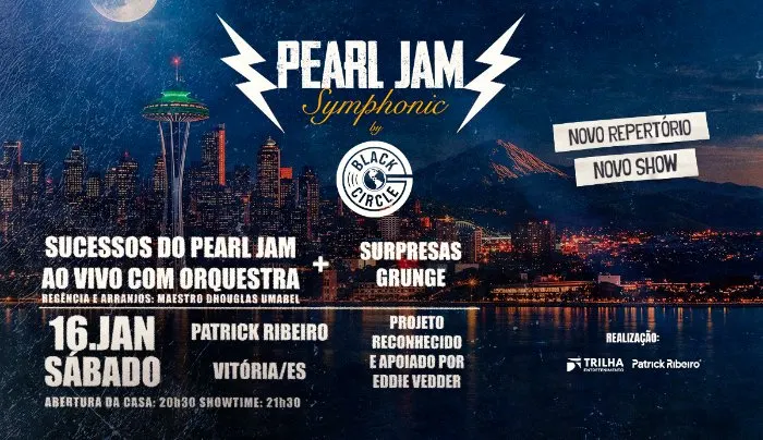 Pearl Jam Symphonic com a Black Circle no Espaço Patrick Ribeiro, em Vitória