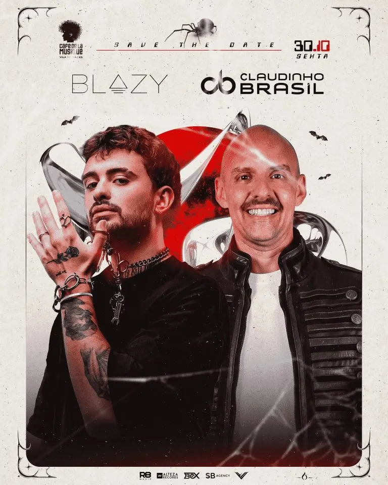 Blazy e Claudinho Brasil no Halloween do Café de La Musique