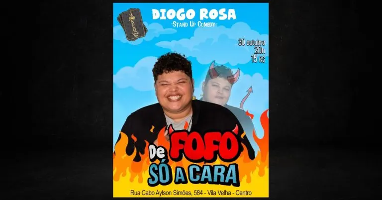 Diogo Rosa, De Fofo Só a Cara, no Joker Comedy Bar Vila Velha