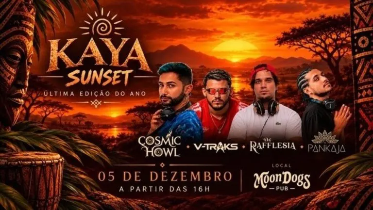 Kaya Sunset no Moondogs Pub, em Linhares: última edição do ano