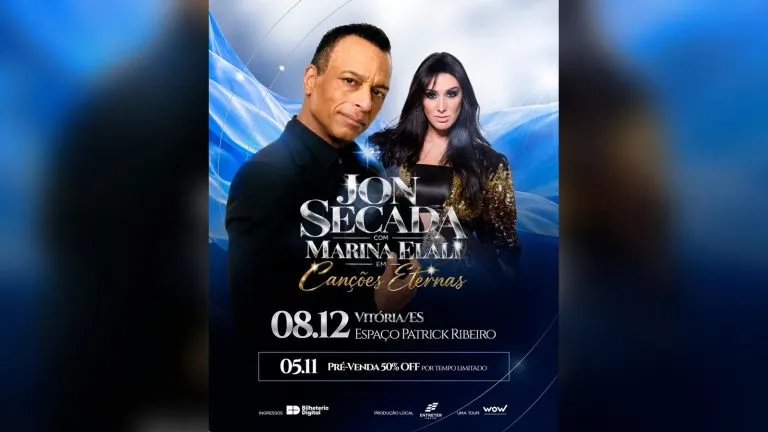 Jon Secada e Marina Elali em Vitória: Canções Eternas