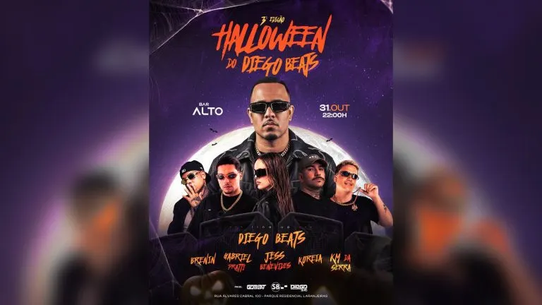 Halloween do Diego Beats no Bar Alto, na Serra